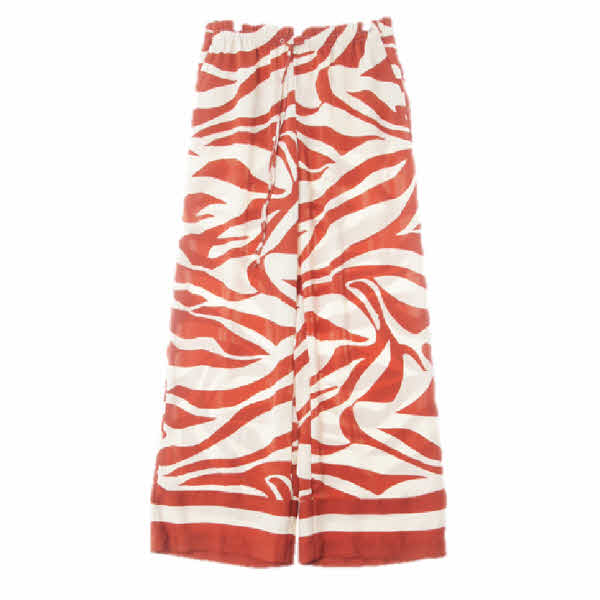 h&m 번트브릭레드크림 빅지브라 실키와이드팬츠