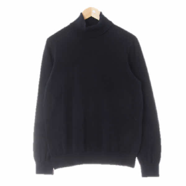 h&m 다크네이비 면 베이직폴라니트