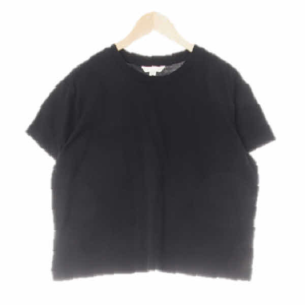 h&m 블랙 면 크롭라운드넥반팔티