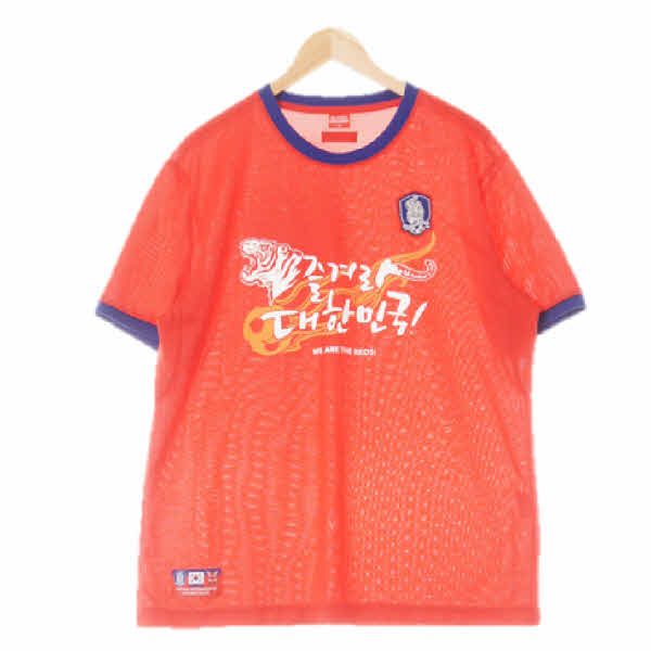 KFA 레드 프린팅 코리아풋볼반팔유니폼