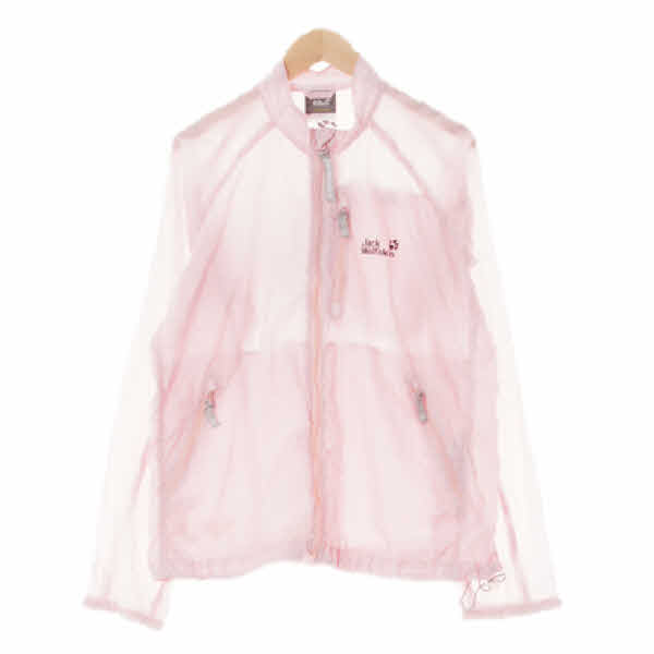 잭울프스킨 로즈쿼츠핑크 액티브쉘로고방풍자켓