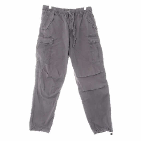 h&m 빈티지차콜 면혼방 카고절개밴딩조거팬츠