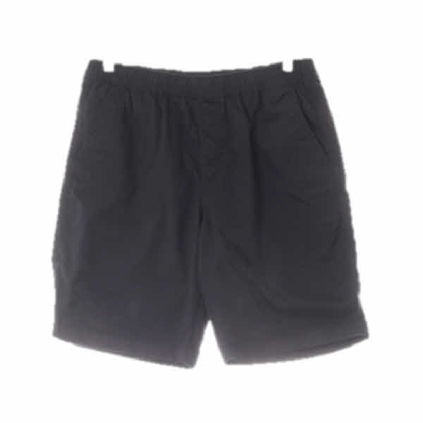 유니클로 블랙 면혼방 워싱반바지