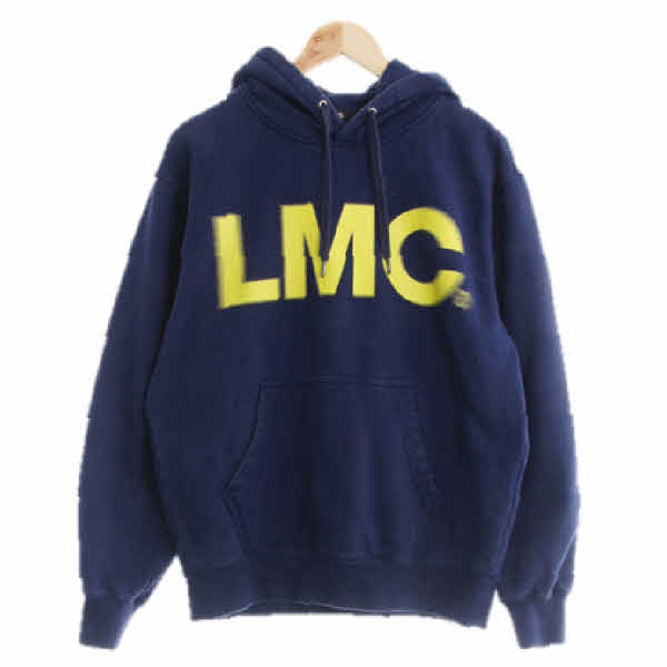 lmc 트루네이비라임 면 번짐빅로고후드티