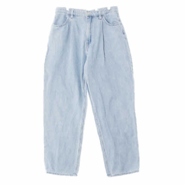 h&m 연청 데님 핀턱루즈하이웨스트라이트진