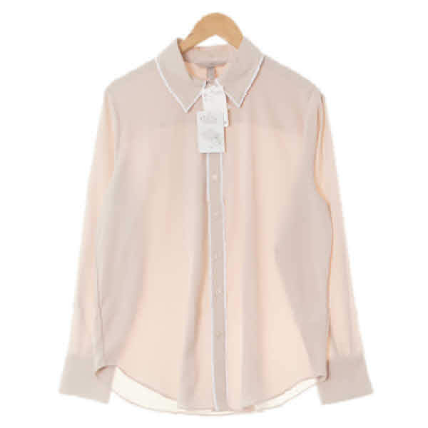 h&m 베이지 더블카라블라우스