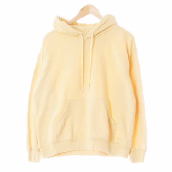 h&m 파스텔머스타드옐로우 면혼방 기모후드티