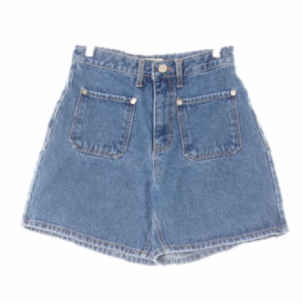 vanoneatelier 중청 데님 더블포켓숏진 