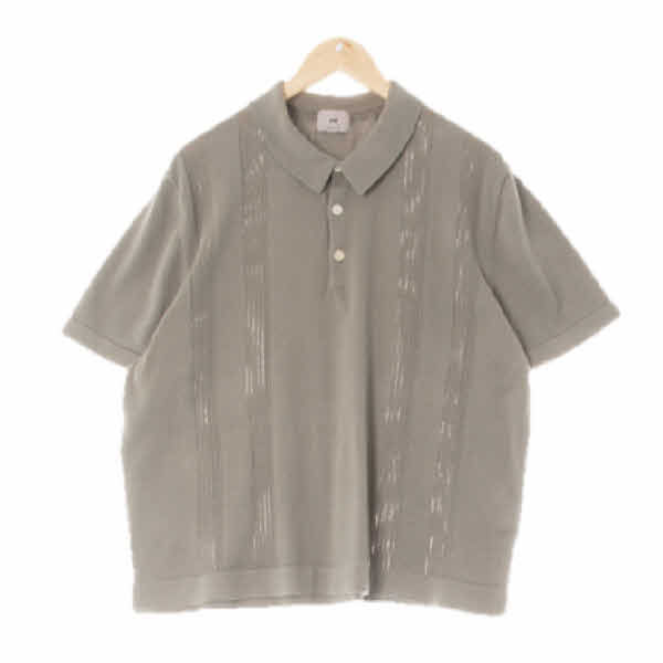 h&m 그레이쉬올리브카키 면 매쉬카라반팔티