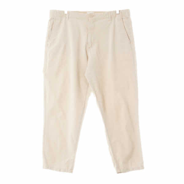 h&m 베이지 린넨혼방 롤업릴렉스베이직팬츠