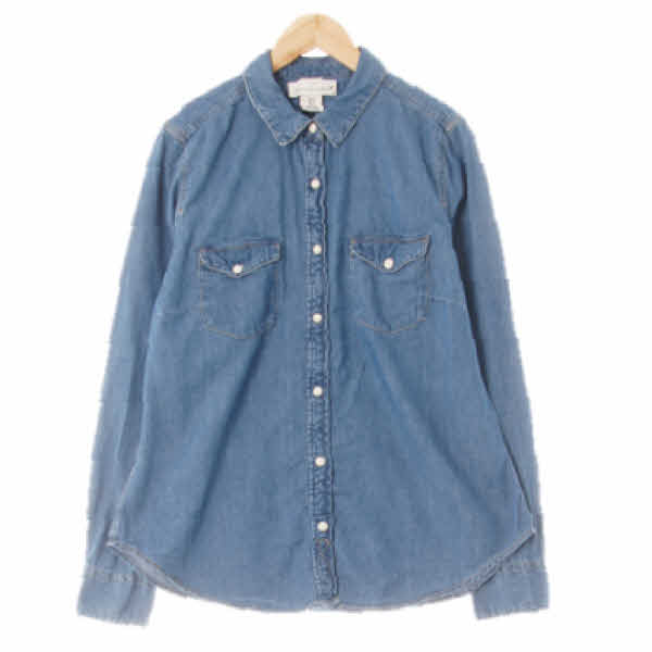 h&m 중청 면 플랩더블포켓셔츠