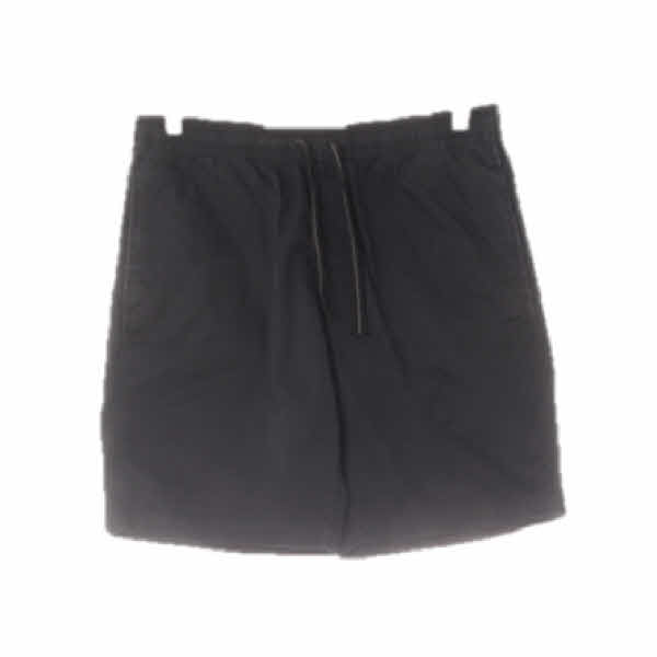 유니클로 블랙 면혼방 밴딩반바지