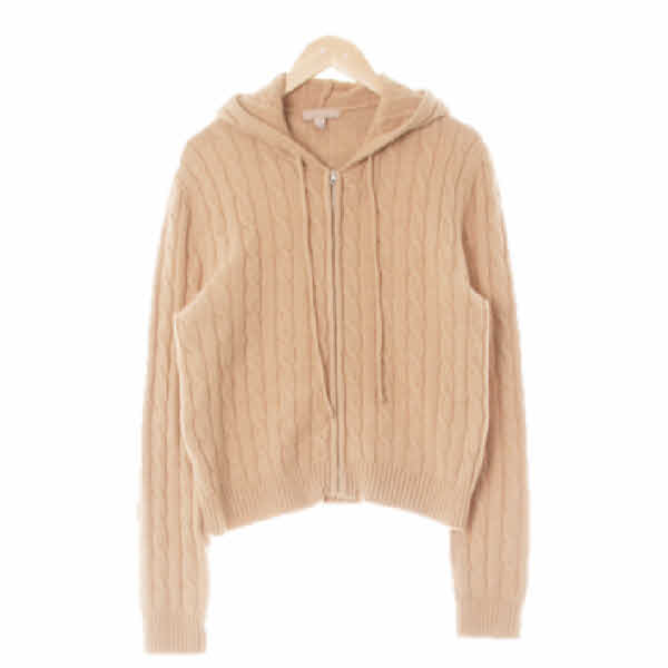 h&m 샌드스톰베이지 울혼방 꽈배기니트후드집업