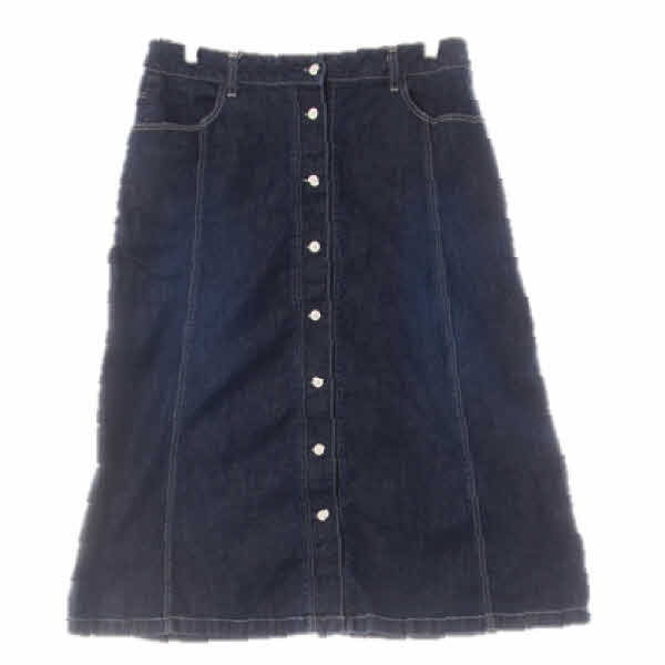 헤지스 진청 데님 절개라인버튼쿨데님스커트