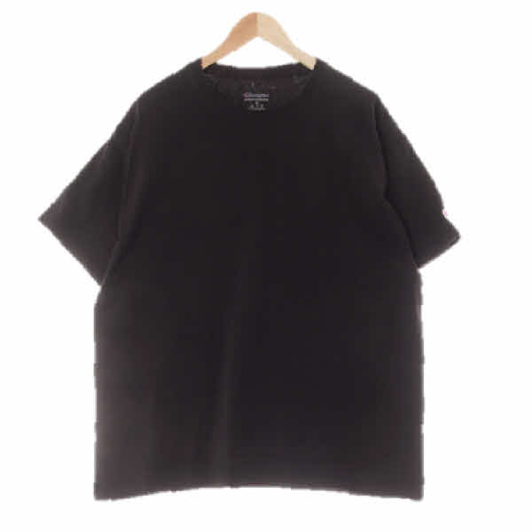챔피언 블랙 면 베이직어센틱반팔티