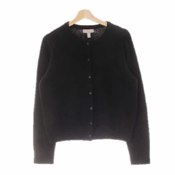 h&m 블랙 울혼방 라운드웜가디건