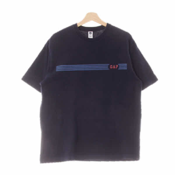 gap 네이비 프린팅 면 레터로고크루넥반팔티셔츠