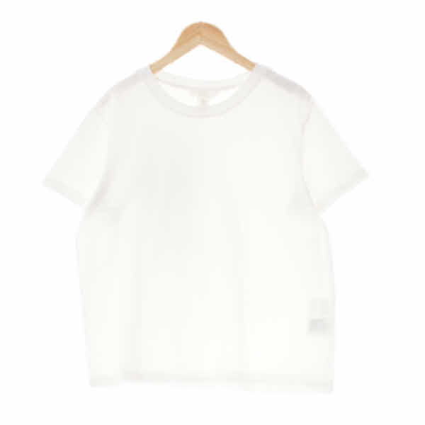 h&m 화이트 면 심플라운드반팔티