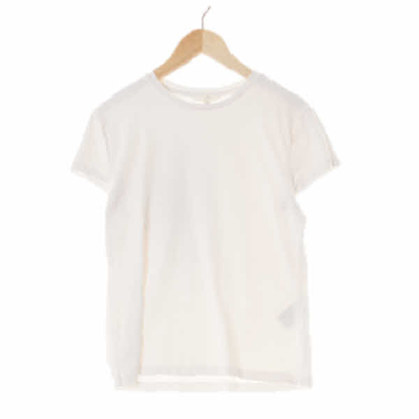 h&m 화이트 라운드베이직반팔티