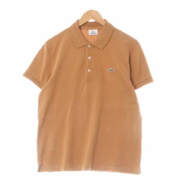 라코스테 카멜브라운 면혼방 클래식로고패치폴로반팔티