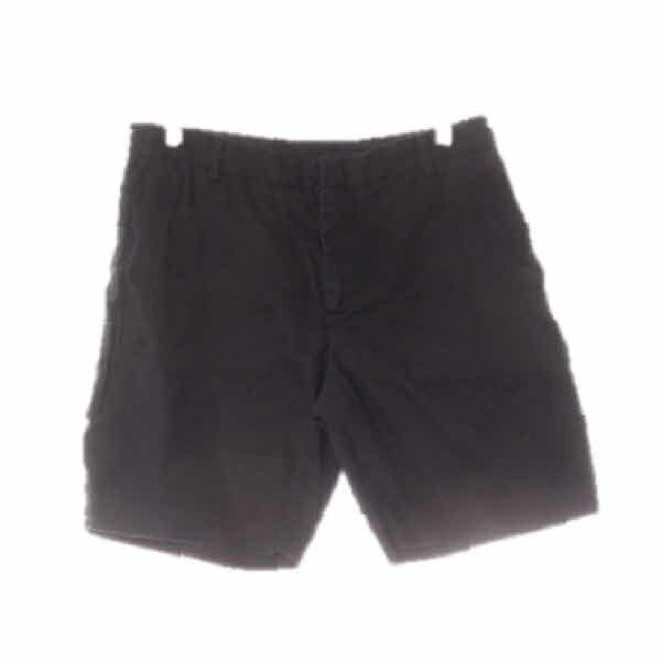 h&m 블랙 린넨혼방 베이직반바지