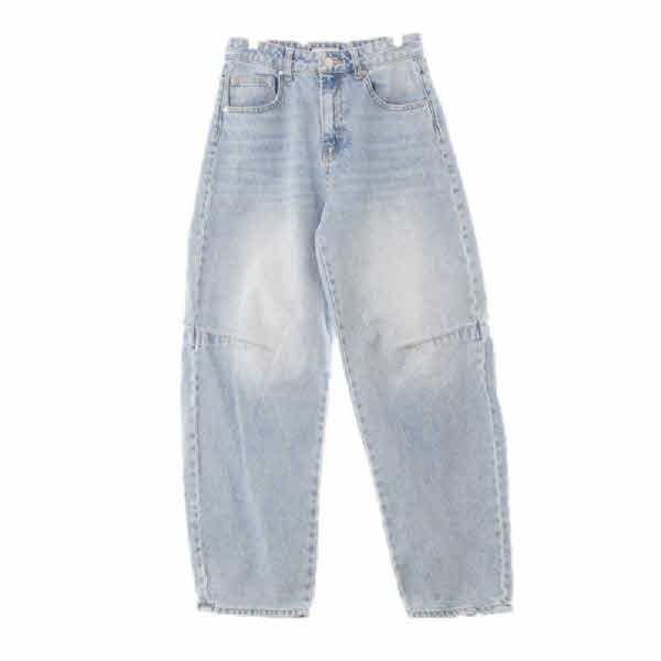 h&m 연청 데님 절개커브와이드진