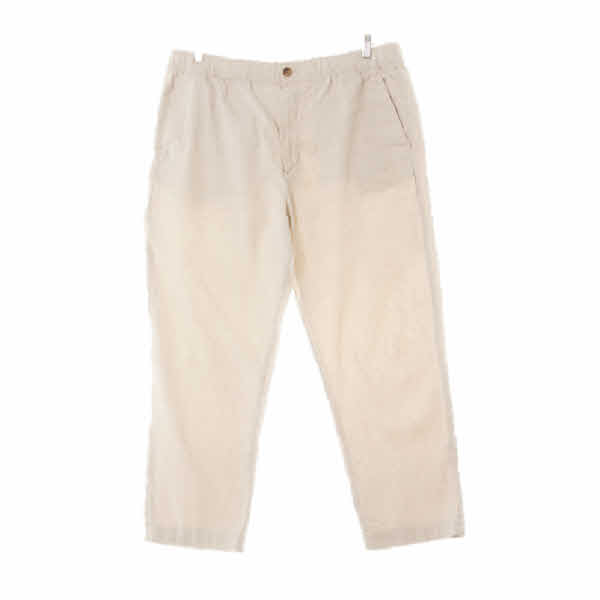 h&m 베이지 린넨혼방 캐주얼팬츠