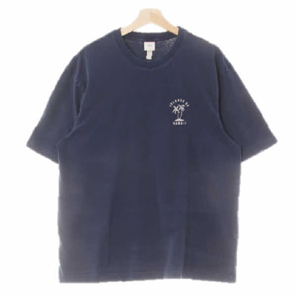 h&m 네이비 면 하와이루즈핏반팔티