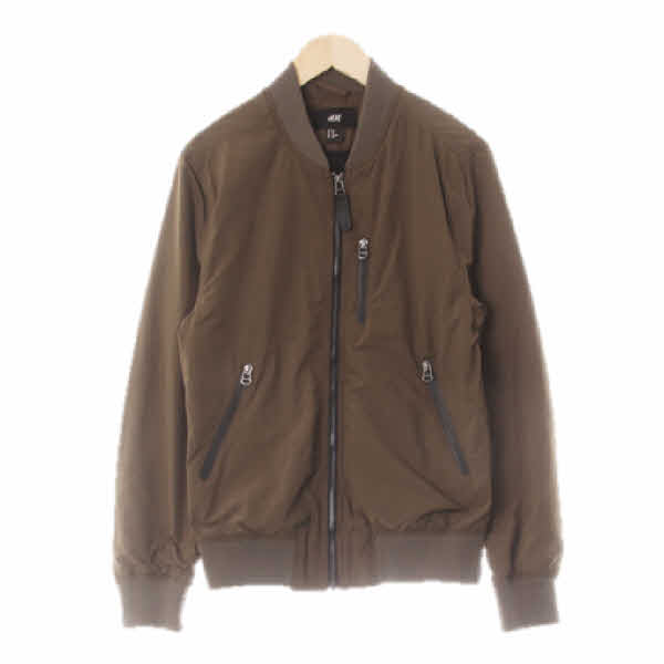 h&m 카키 지퍼배색블루종