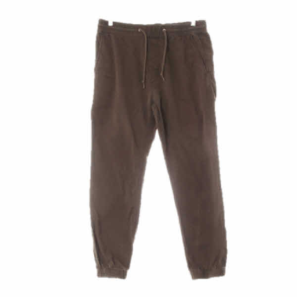 h&m 카키 면혼방 조거밴딩팬츠