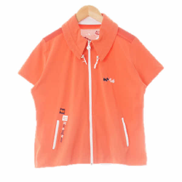 morningwear 코랄 반팔카라스트링집업