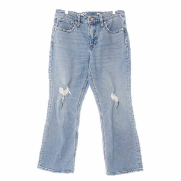 jcrew 블루 데님 데미지세미부츠컷진