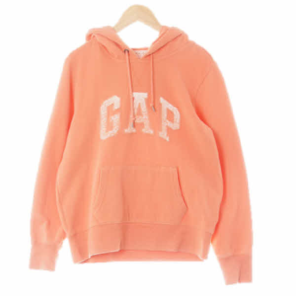 gap 더스티코랄 면혼방 빈티지빅로고포켓후드티