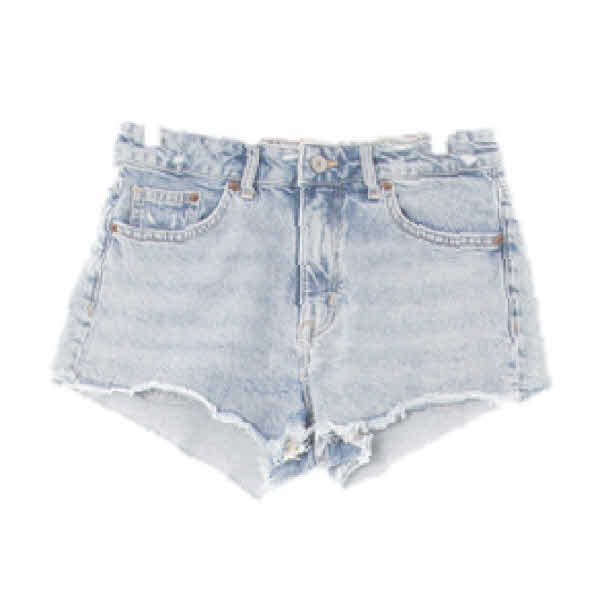 h&m 화이트블루 데님 워싱마이크로컷팅진