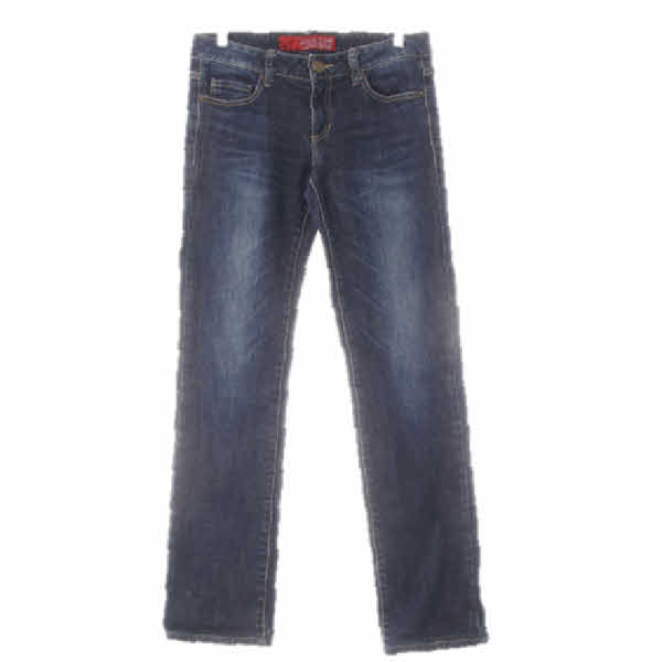 Guess 진청 데님 워시드로우라이즈슬림진