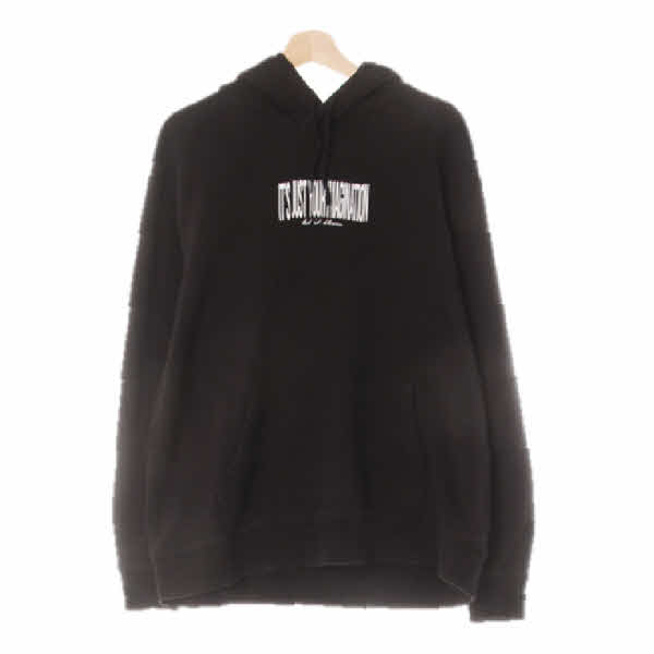 h&m 블랙 면 바코드스타일레터링후드티