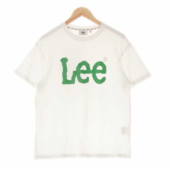 Lee 화이트 프린팅 면 중앙빅로고스탠다드반팔티