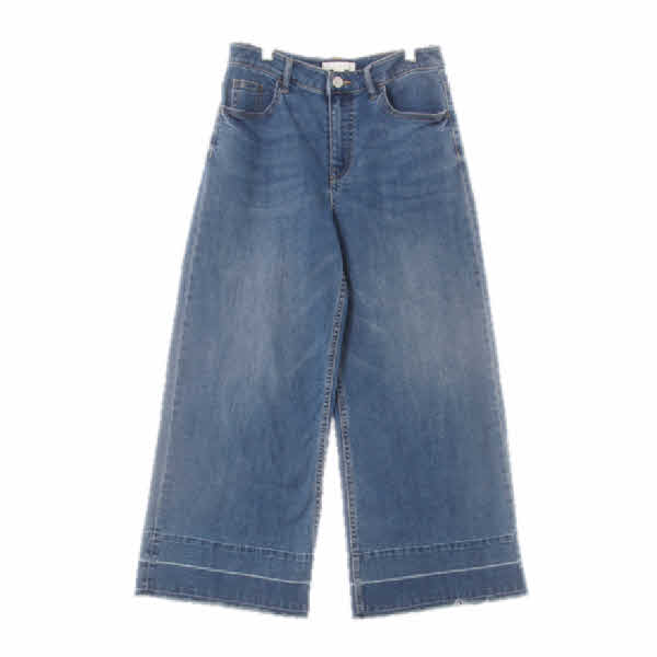 h&m 블루 데님 와이드플레어컷팅진