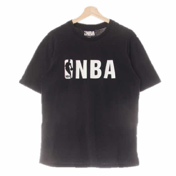NBA 블랙 면 백로고루즈핏반팔티