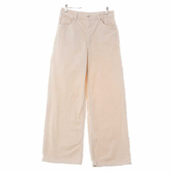 h&m 크림아이보리 코듀로이 플레어핏골덴하이팬츠