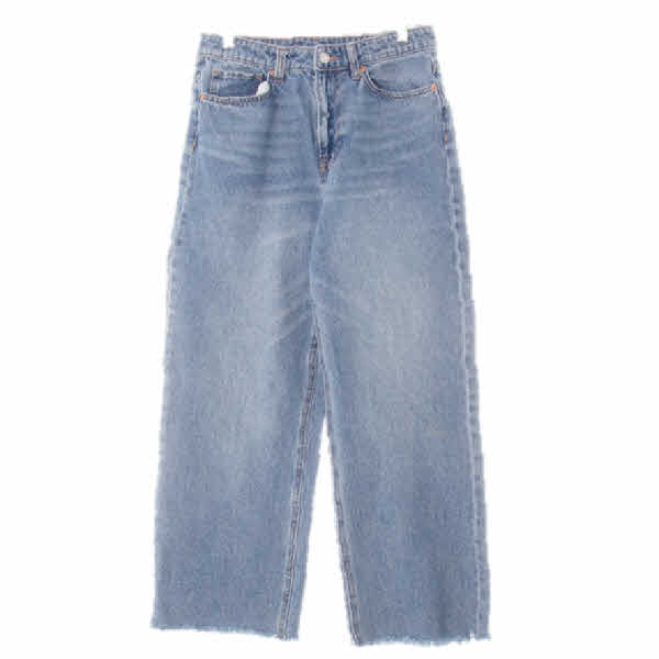 h&m 중청 데님 루즈스트레이트진