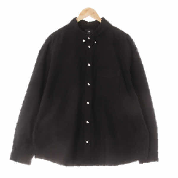 h&m 블랙 면 미세링클셔츠