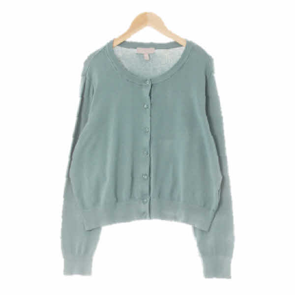 h&m 그레이시에메랄드그린 비스코스혼방 유넥니트가디건