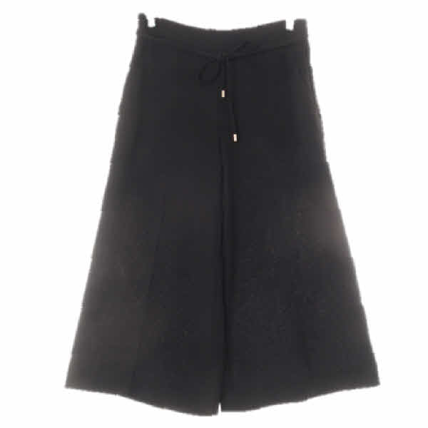 h&m 블랙 와이드9부와플팬츠