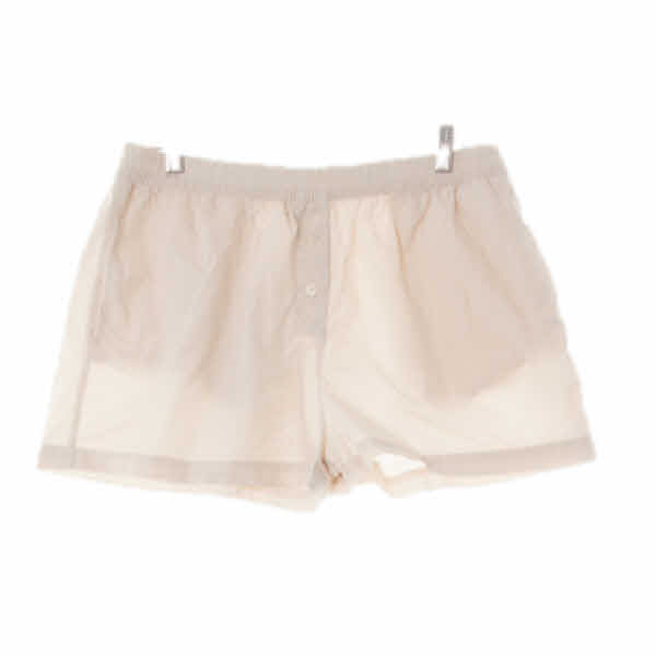 h&m 라이트베이지 면혼방 투버튼릴렉스숏츠