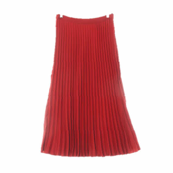 h&m 레드 플리츠롱스커트