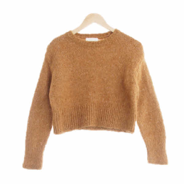 h&m 카멜 알파카혼방 보카시크롭스웨터