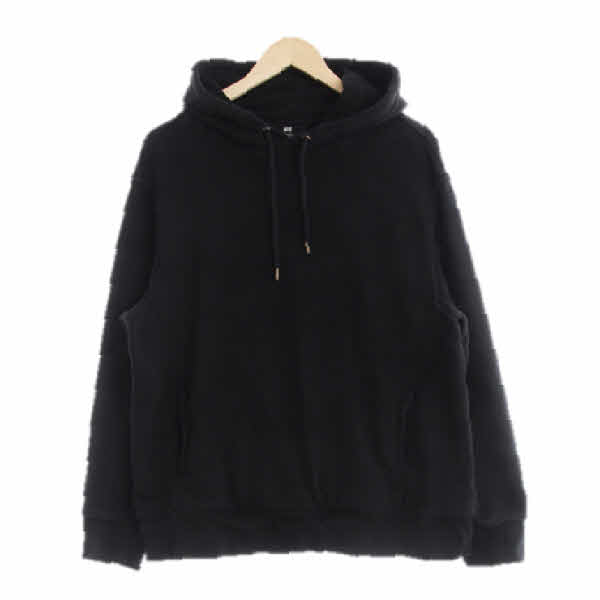 h&m 블랙 면 포켓스웨트후디