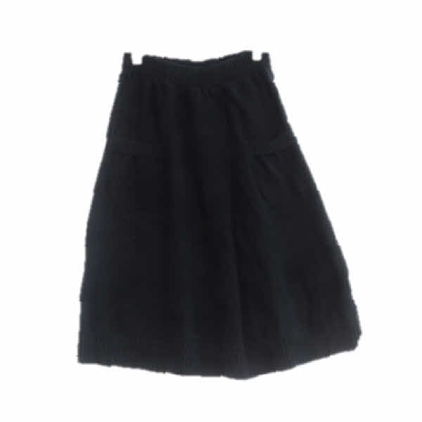 sonia rykiel 네이비 면 스티치핀턱니트스커트