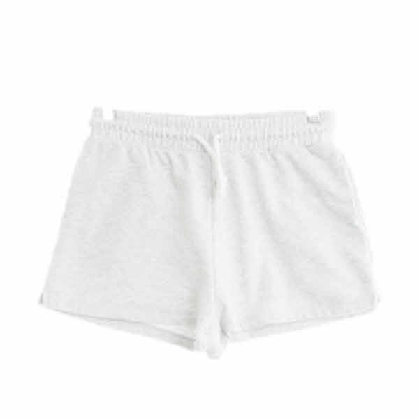h&m 멜란지화이트 면 밴딩숏반바지
